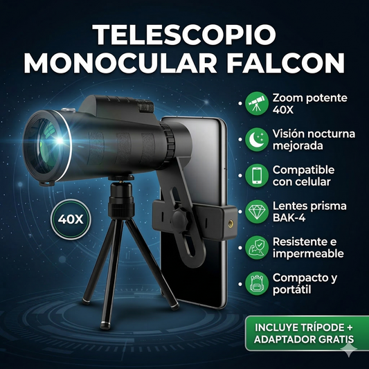 Telescopio Portátil con Visión Nocturna Falcon